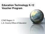 Education Technology K-12 Voucher Program - slide 1