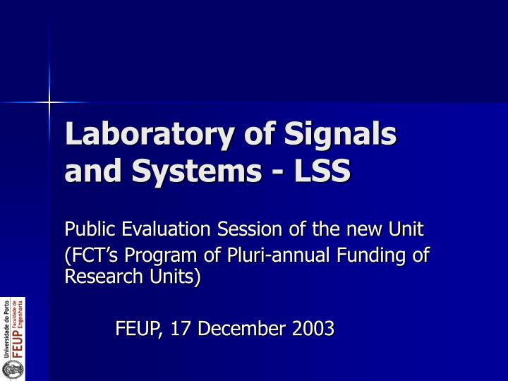 laboratory of signals and systems lss