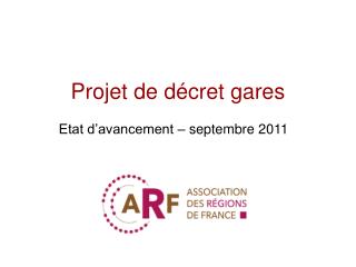 projet de d cret gares