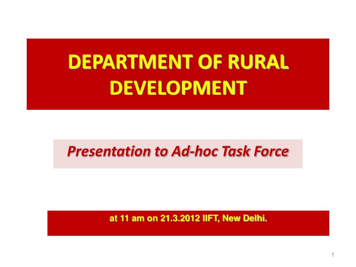 department of rural development