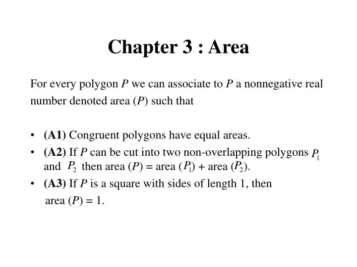 chapter 3 area