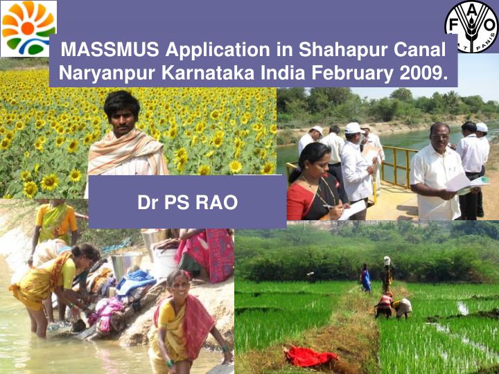 massmus application in shahapur canal naryanpur karnataka india february 2009
