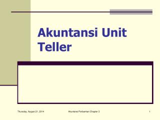akuntansi unit teller