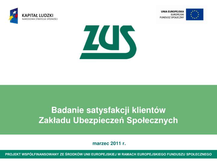 badanie satysfakcji klient w zak adu ubezpiecze spo ecznych