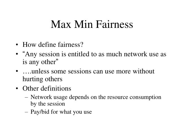 max min fairness