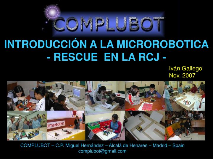 introducci n a la microrobotica rescue en la rcj
