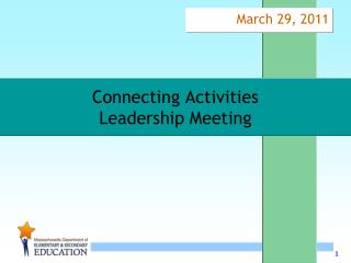 Connecting Activities Leadership Meeting