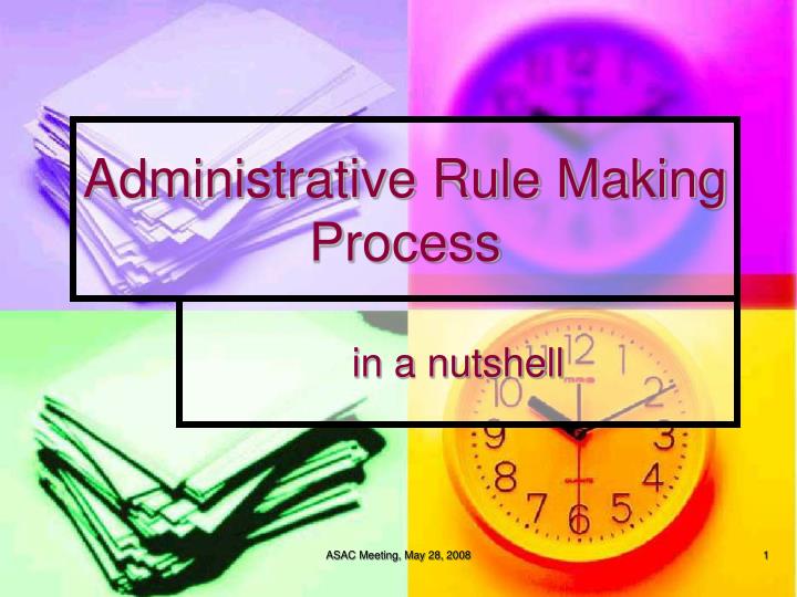 administrative rule making process