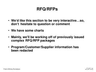 RFQ/RFPs