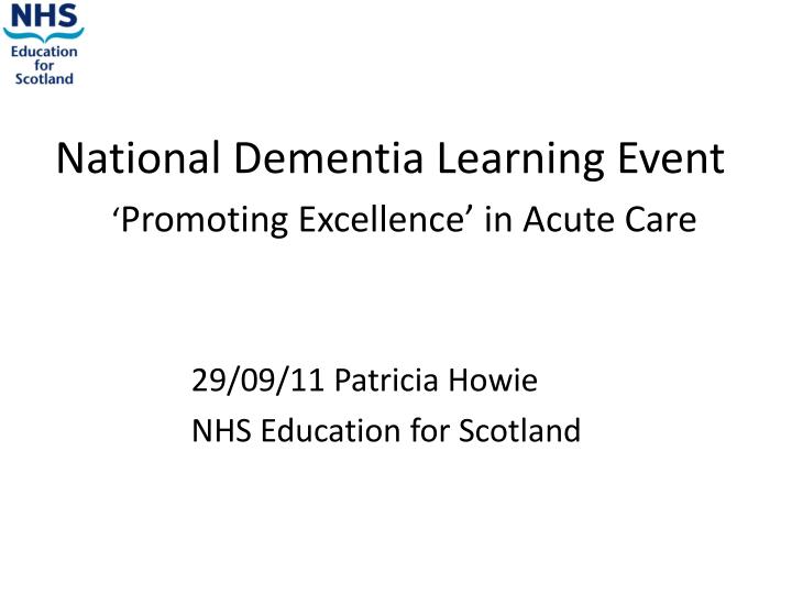 national dementia learning event