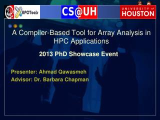 A Compiler-Based Tool for Array Analysis in HPC Applications