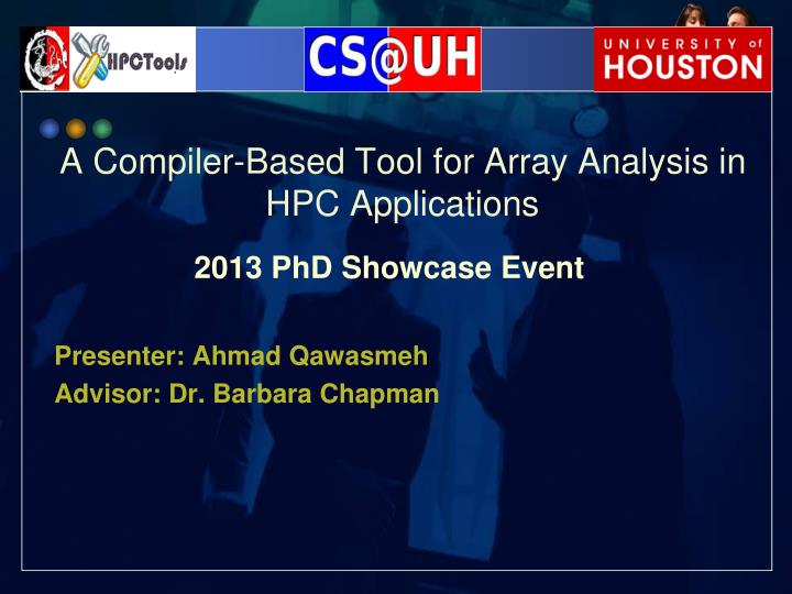 a compiler based tool for array analysis in hpc applications