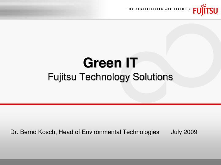 green it fujitsu technology solutions