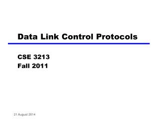 Data Link Control Protocols