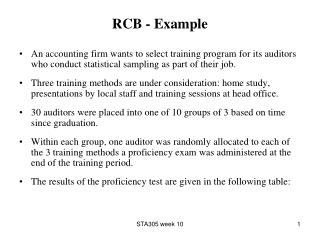 RCB - Example