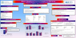 Effects of Sampling and Screening Strategies in an RDD Survey