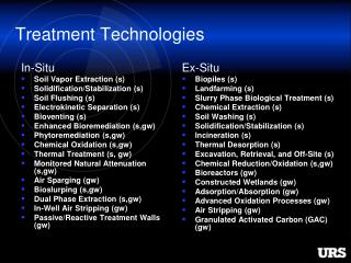 Treatment Technologies