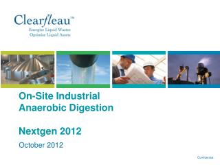 On-Site Industrial Anaerobic Digestion Nextgen 2012