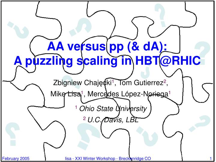 aa versus pp da a puzzling scaling in hbt@rhic