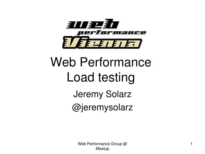 web performance load testing