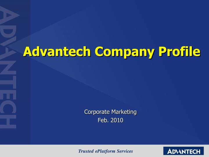 advantech company profile