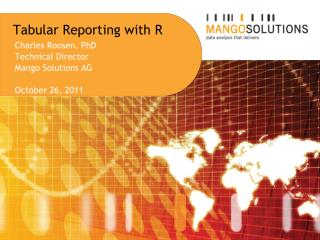 Tabular Reporting with R