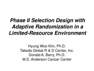 Phase II Selection Design with Adaptive Randomization in a Limited-Resource Environment