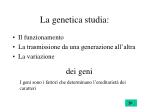 La genetica studia: - slide 1