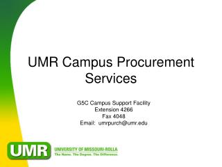 UMR Campus Procurement Services