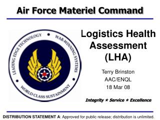 Logistics Health Assessment (LHA)