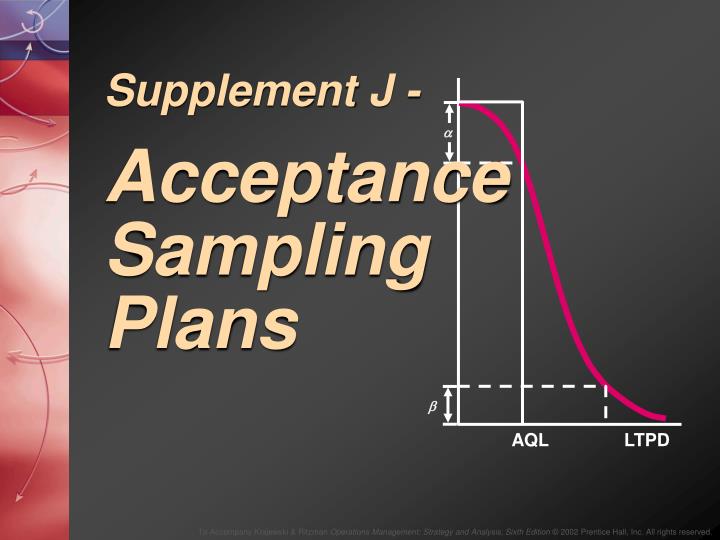 supplement j acceptance sampling plans
