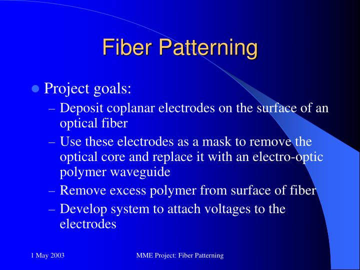 fiber patterning