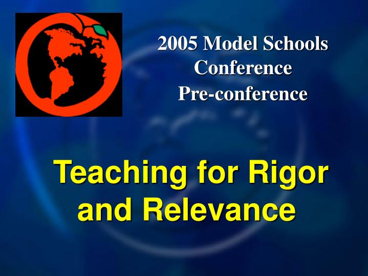 teaching for rigor and relevance