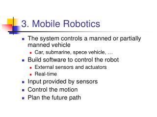 3. Mobile Robotics
