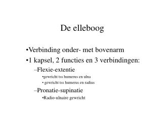 de elleboog