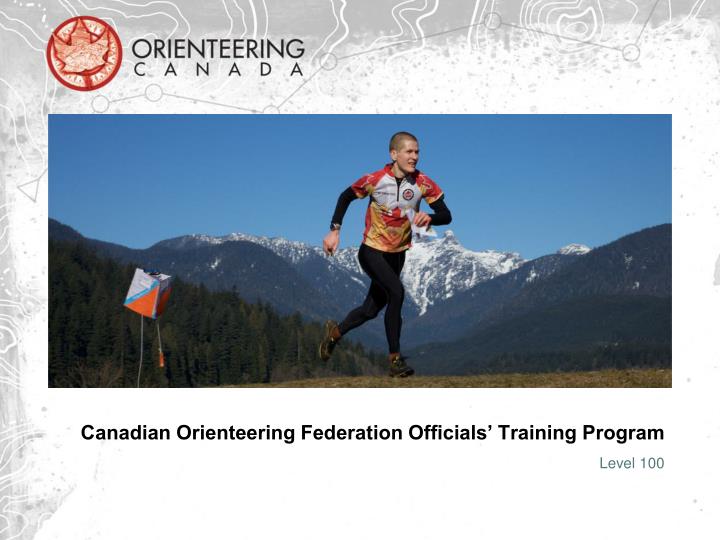 canadian orienteering federation officials training program