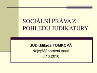 soci ln pr va z pohledu judikatury