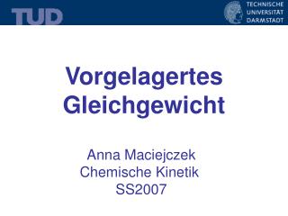 vorgelagertes gleichgewicht