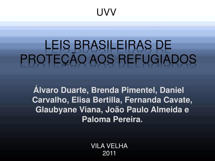 leis brasileiras de prote o aos refugiados