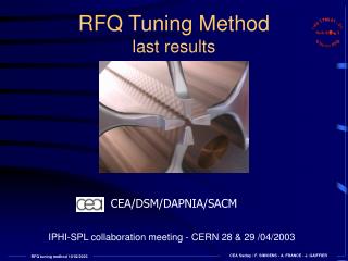 RFQ Tuning Method last results