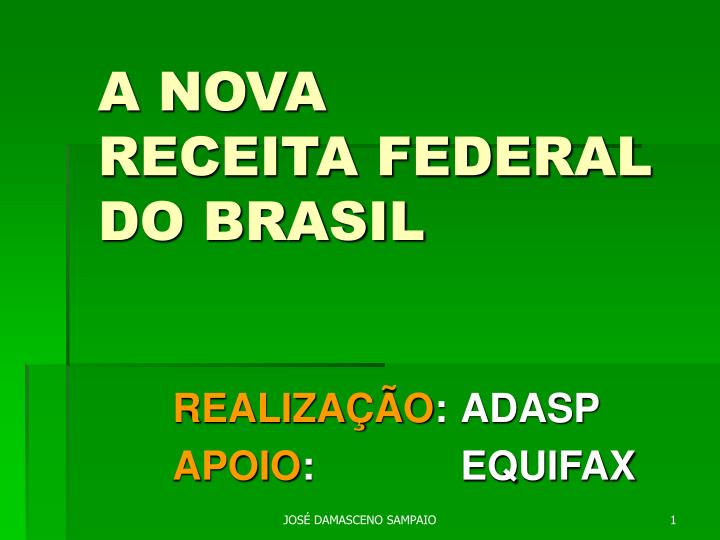 a nova receita federal do brasil