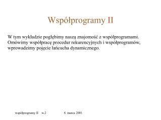 wsp programy ii