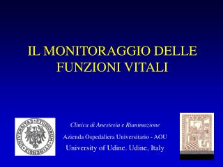 IL MONITORAGGIO DELLE FUNZIONI VITALI