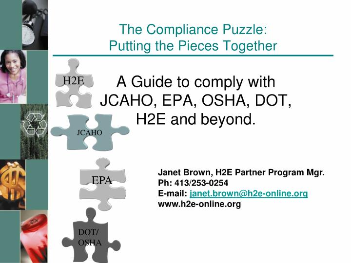 the compliance puzzle putting the pieces together