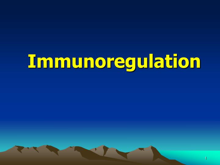 immunoregulation
