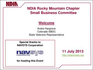 NDIA Rocky Mountain Chapter Small Business Committee