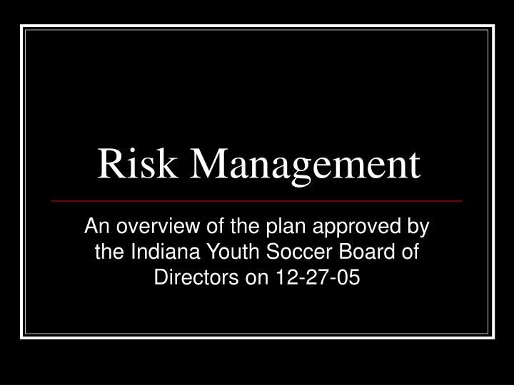 risk management