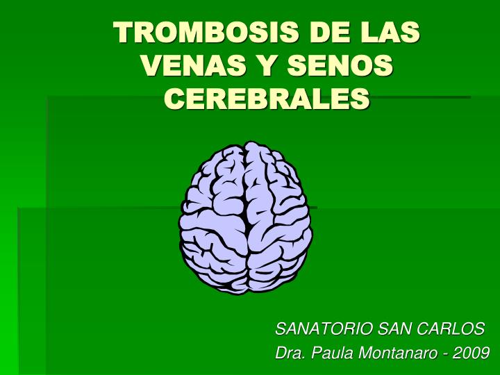 trombosis de las venas y senos cerebrales