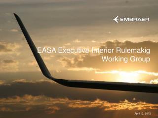 EASA Executive Interior Rulemakig Working Group