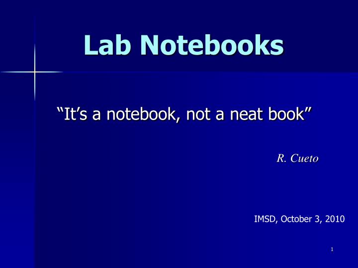 lab notebooks
